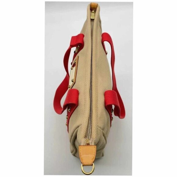 Authentic Louis Vuitton Antigua Red Caba MM W/Box Tote Bag - Picture 7 of 15